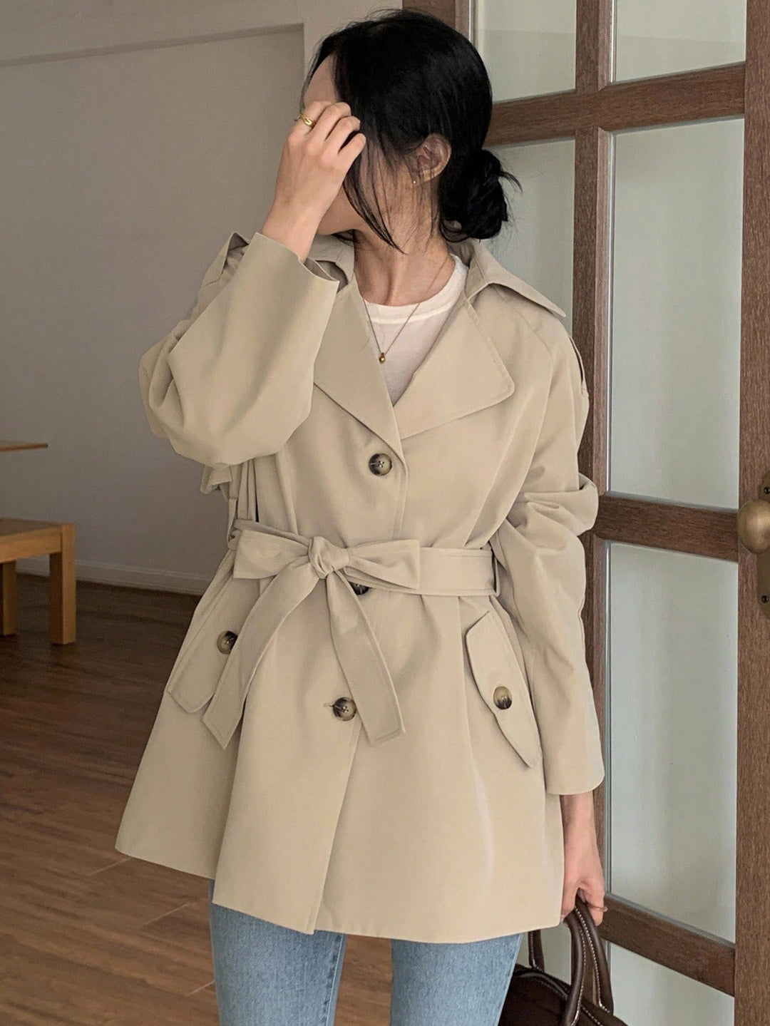 Trench SHEIN, bej