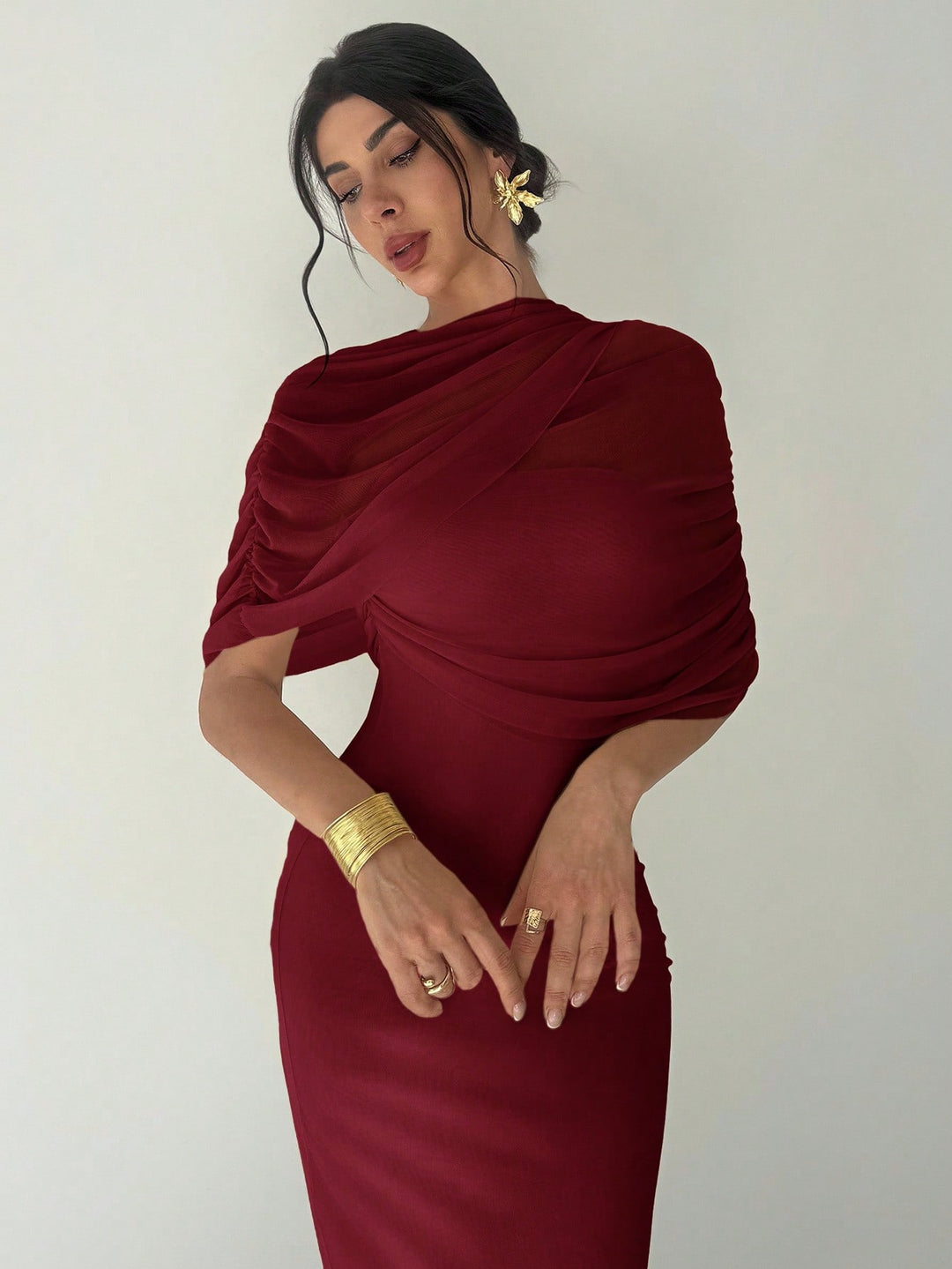 Rochie maxi SHEIN, vișiniu