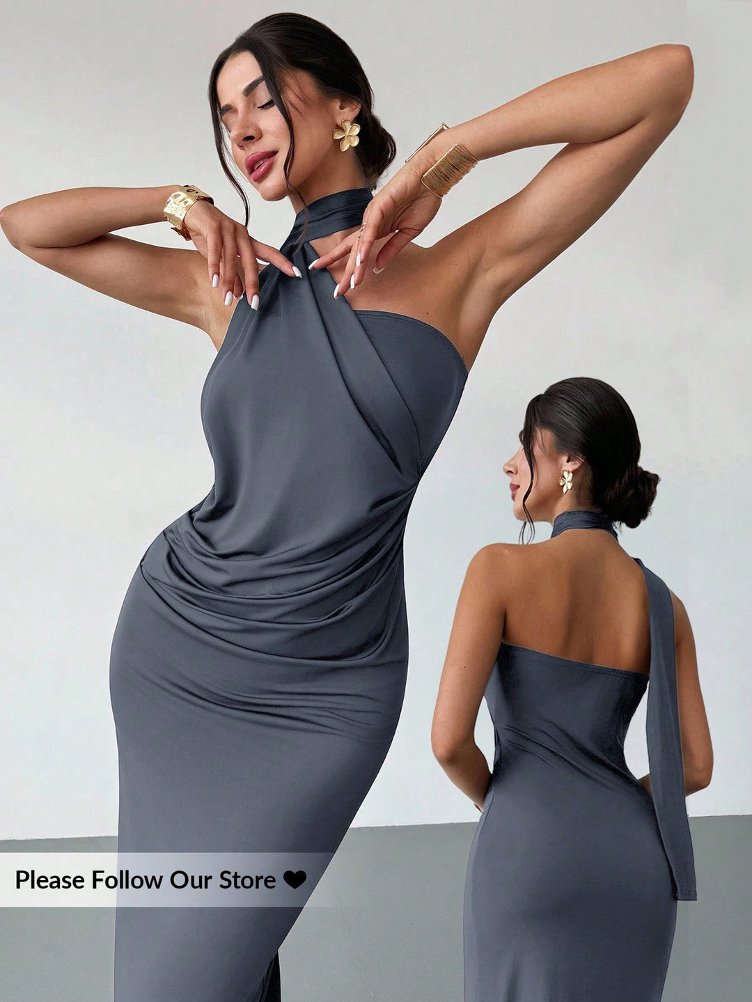 Rochie maxi SHEIN, albastru