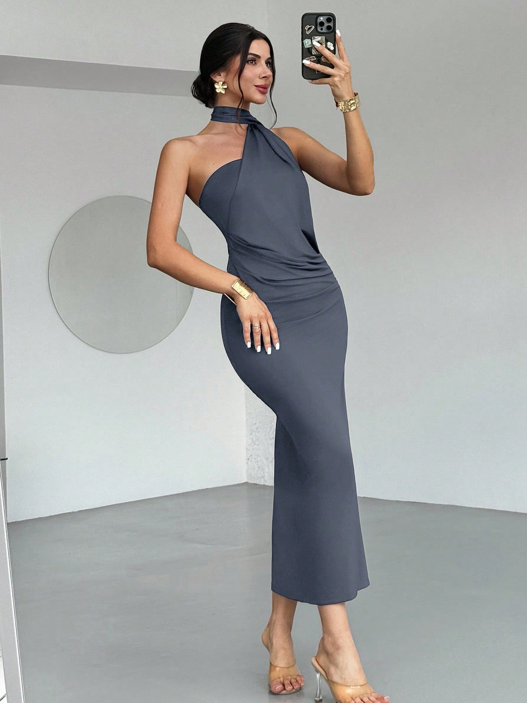Rochie maxi SHEIN, albastru