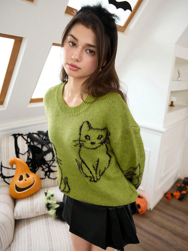 Pulover SHEIN, verde