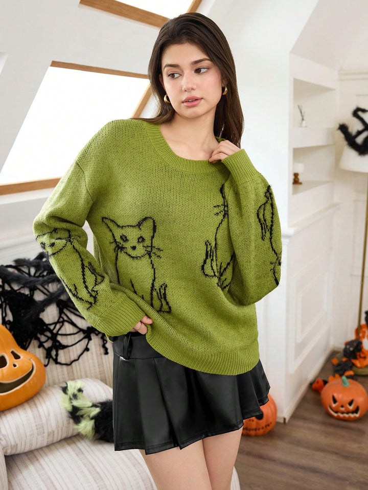 Pulover SHEIN, verde