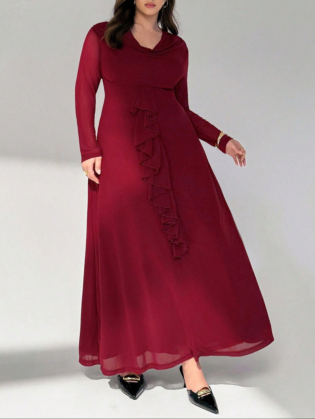 Rochie maxi Shein, vișiniu
