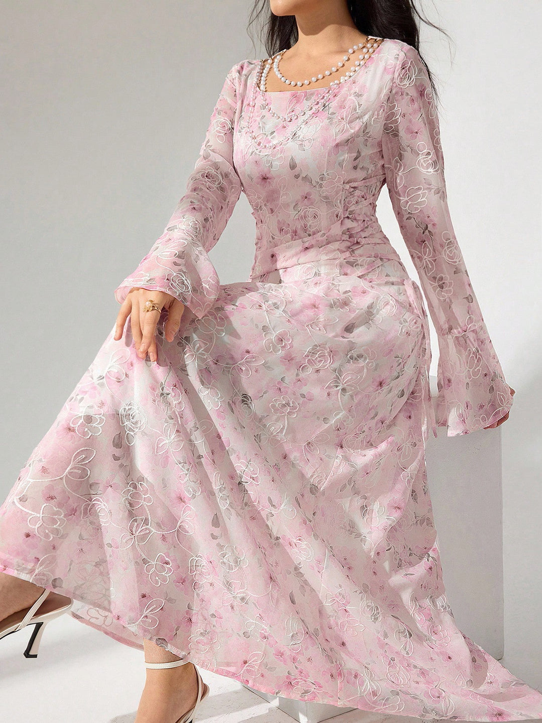 Rochie maxi SHEIN, roz