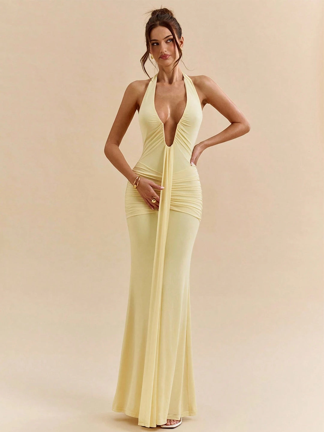 Rochie maxi SHEIN, galben