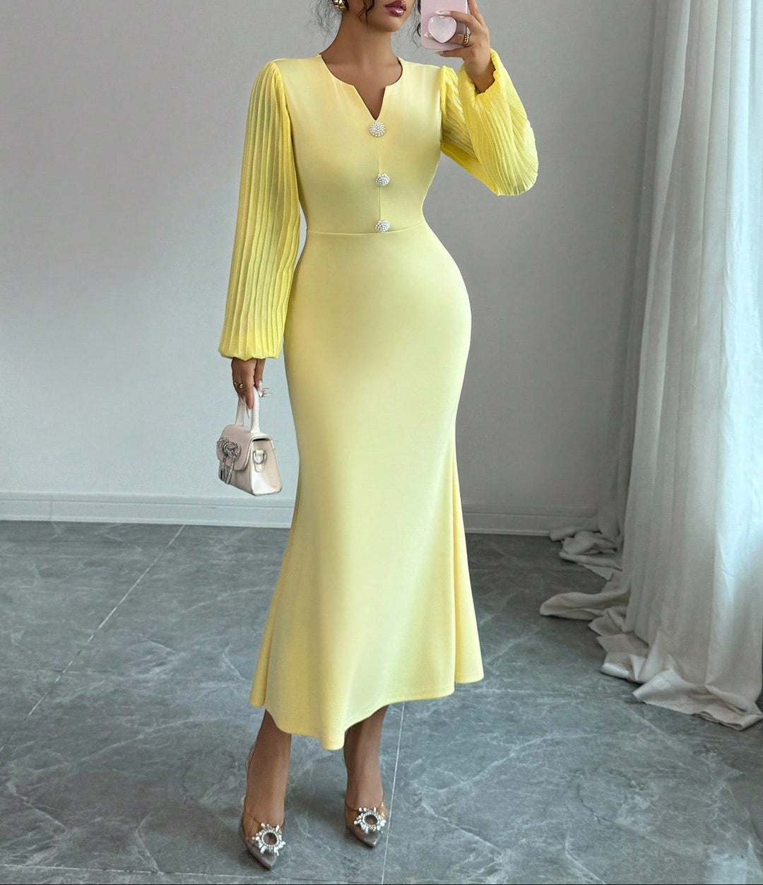 Rochie maxi SHEIN, galben