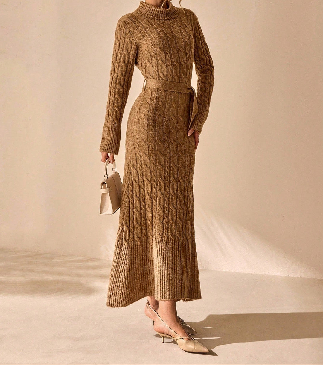 Rochie midi SHEIN, maro
