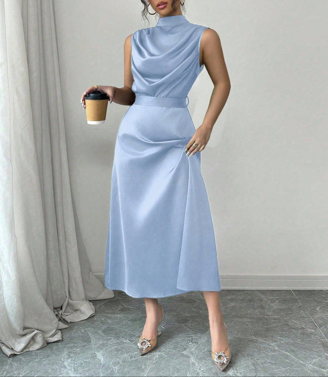 Rochie maxi SHEIN, albastru