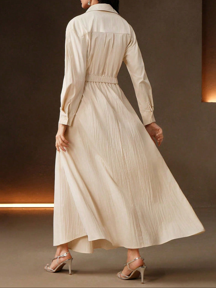 Rochie maxi Anewsta by Shein, crem