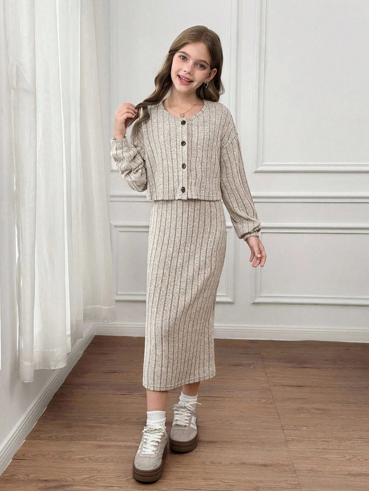 Cardigan SHEIN, kaki
