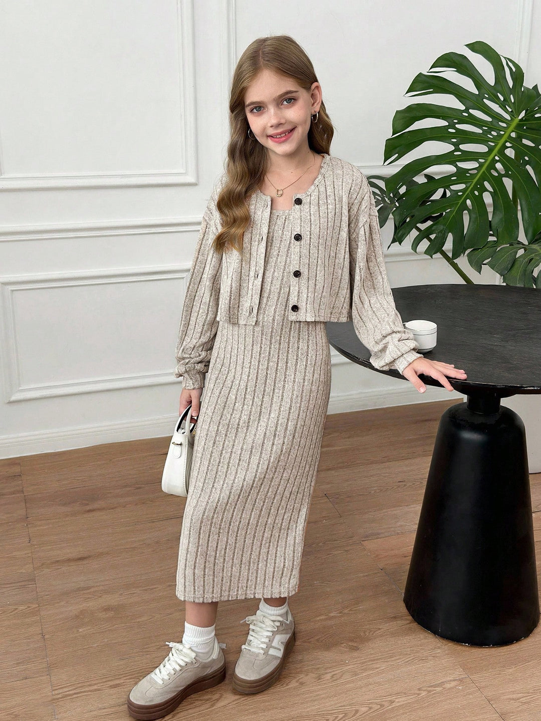 Cardigan SHEIN, kaki