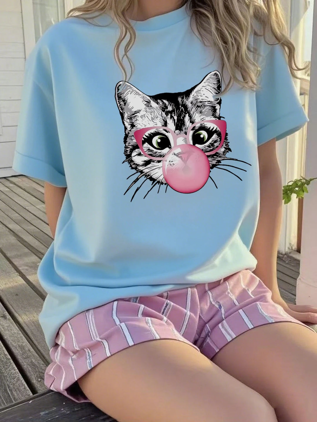 Tricou SHEIN, albastru