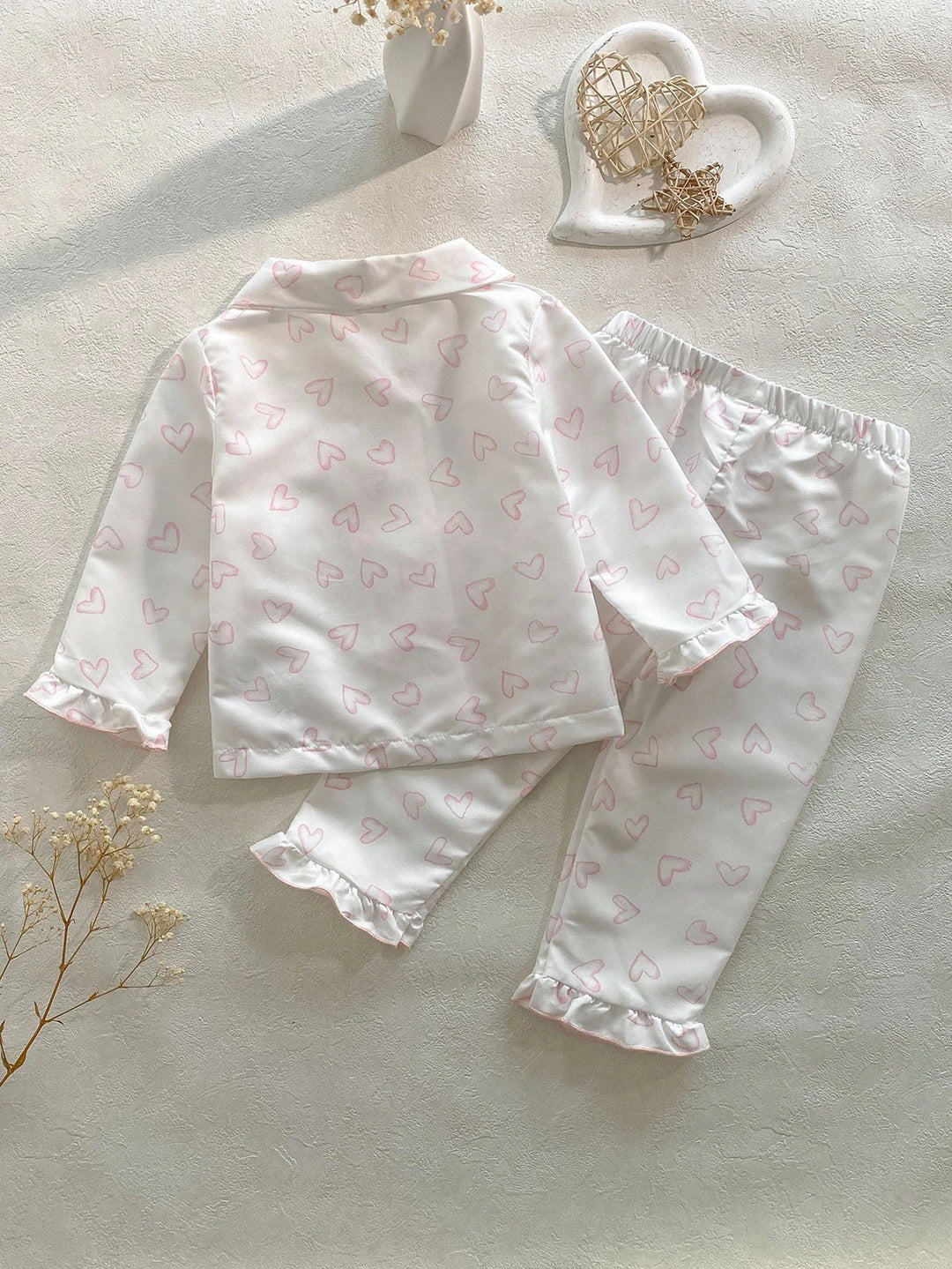 Compleu pijamale Shein, alb