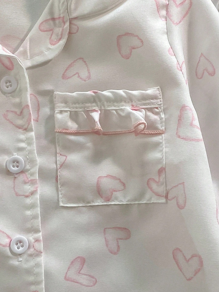 Compleu pijamale Shein, alb