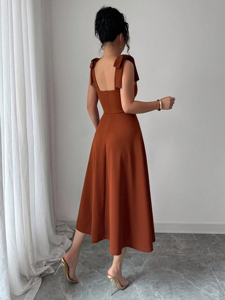 Rochie midi SHEIN, maro