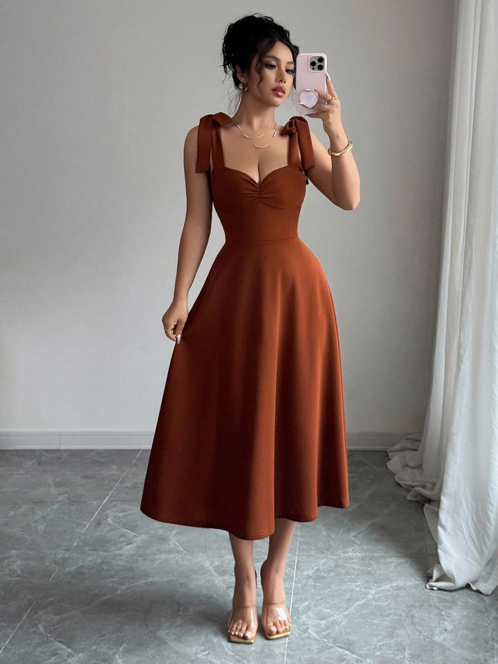 Rochie midi SHEIN, maro