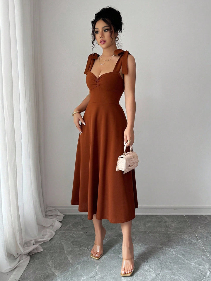 Rochie midi SHEIN, maro