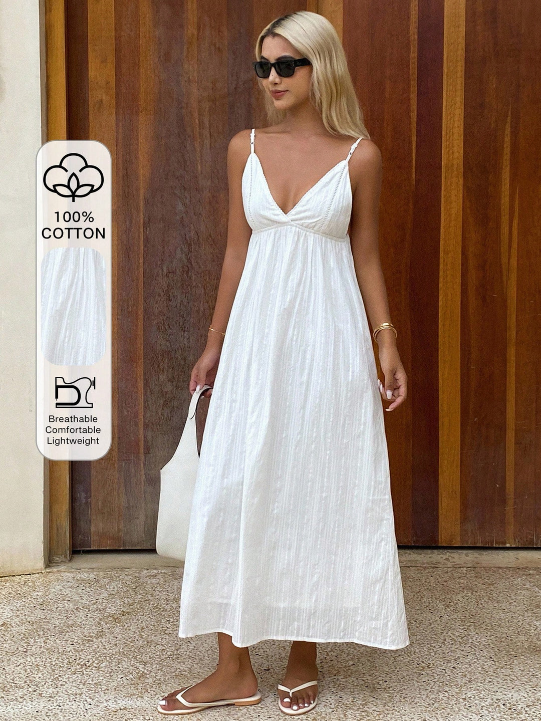 Rochie maxi SHEIN, alb