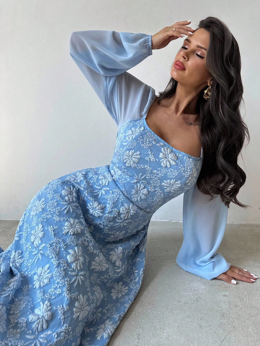 Rochie midi SHEIN, albastru