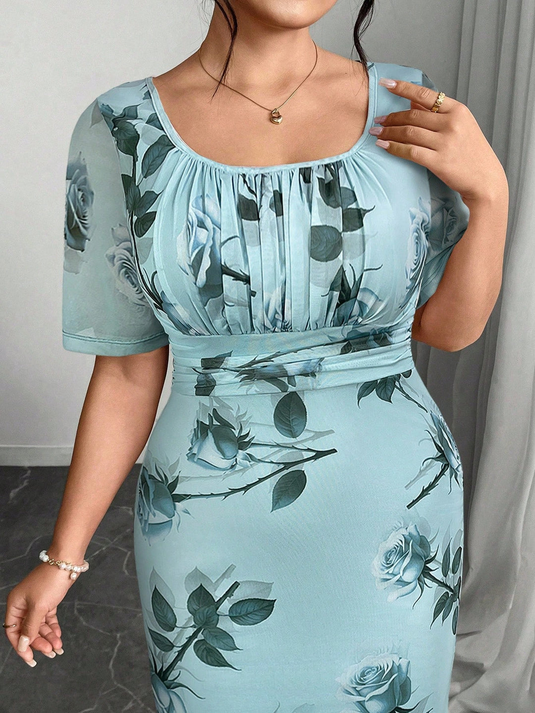 Rochie maxi SHEIN, albastru
