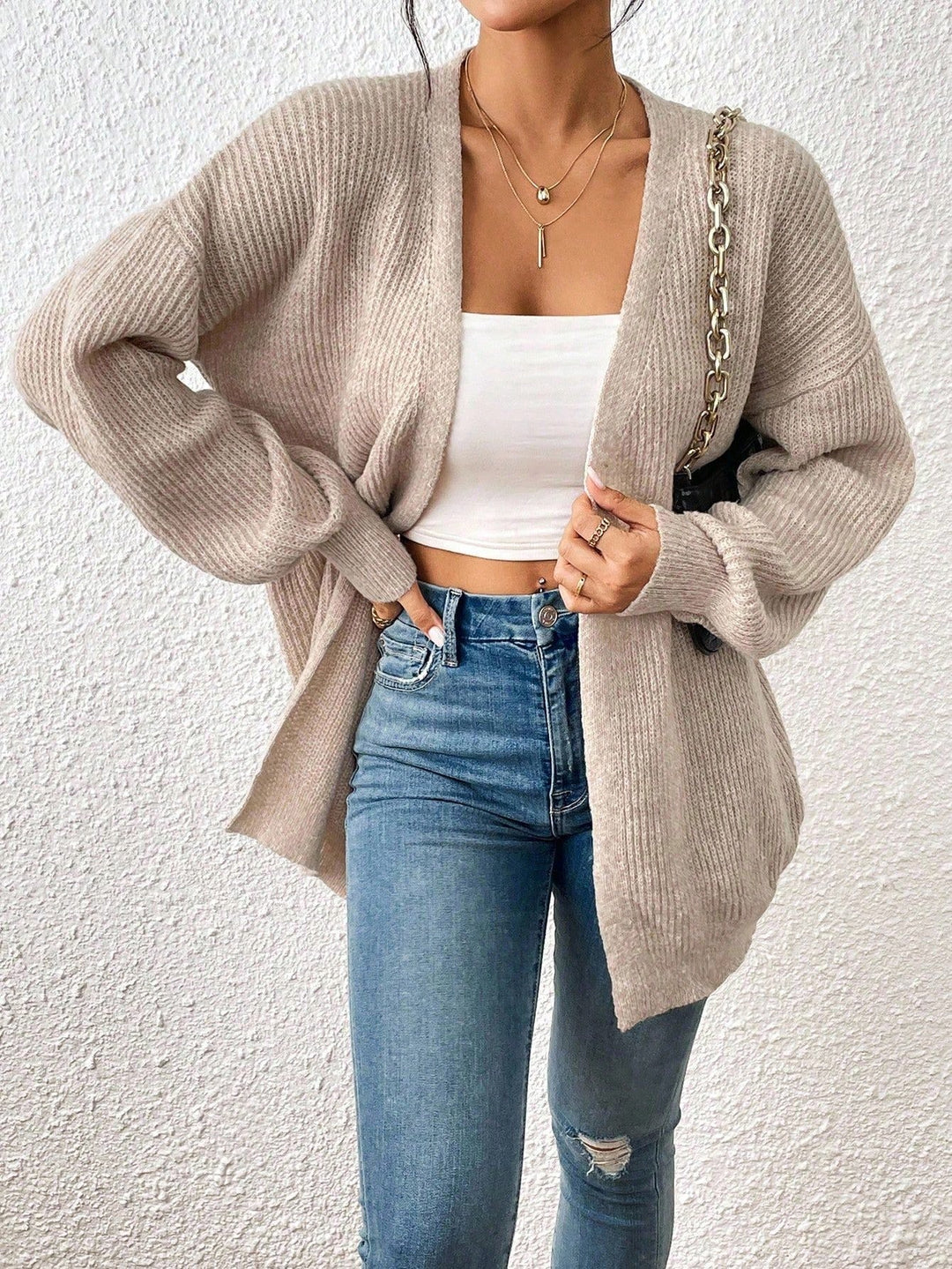 Cardigan SHEIN, maro
