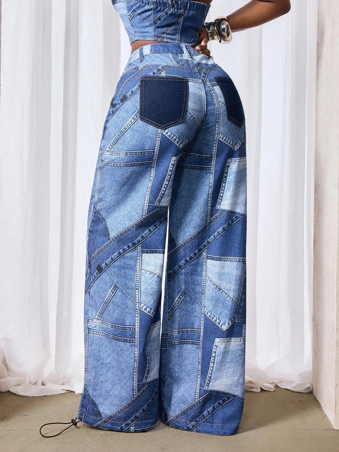 Jeans Shein Curve+, albastru