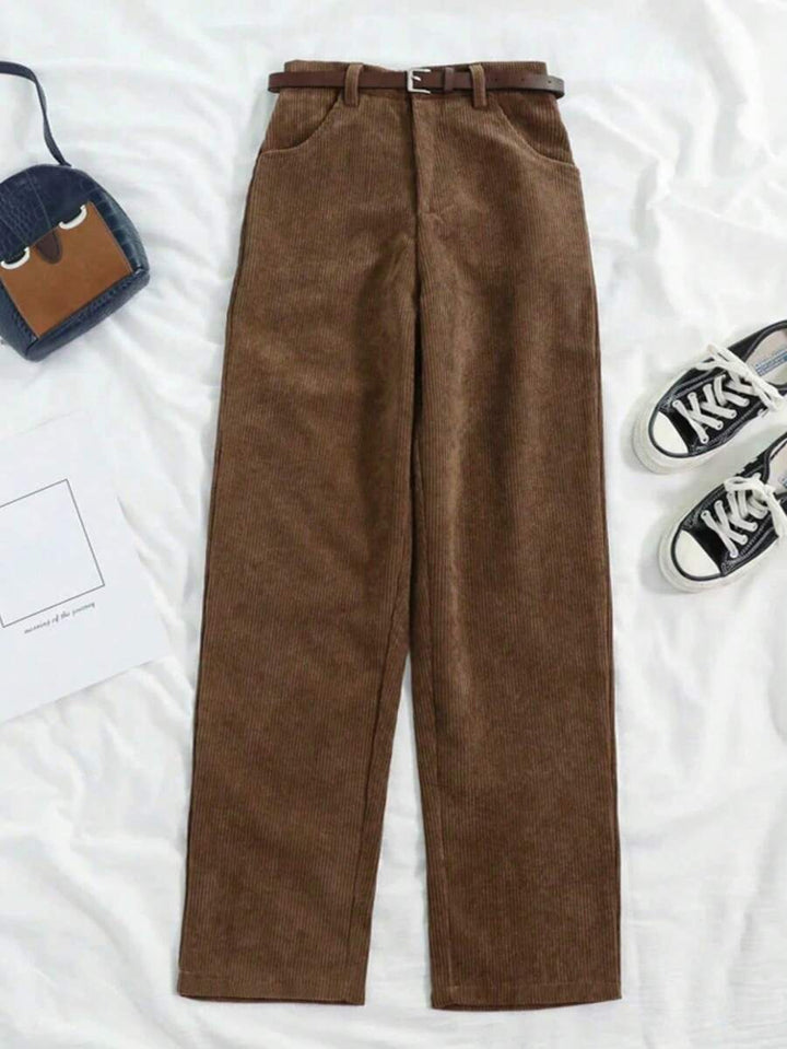Pantaloni SHEIN, maro