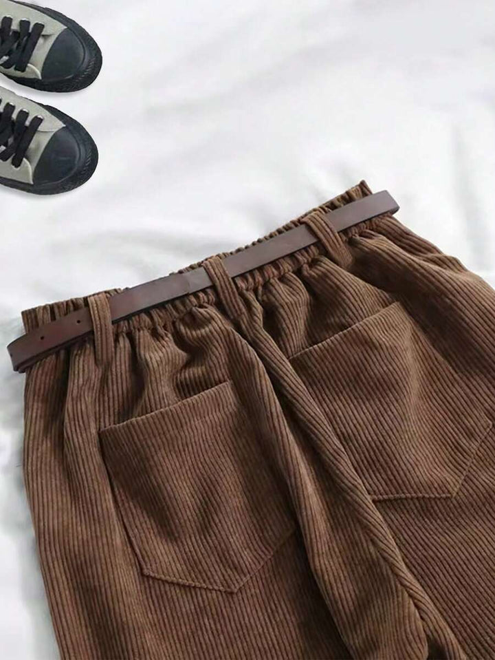 Pantaloni SHEIN, maro