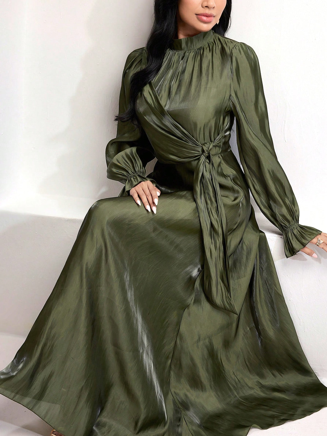 Rochie maxi SHEIN, kaki