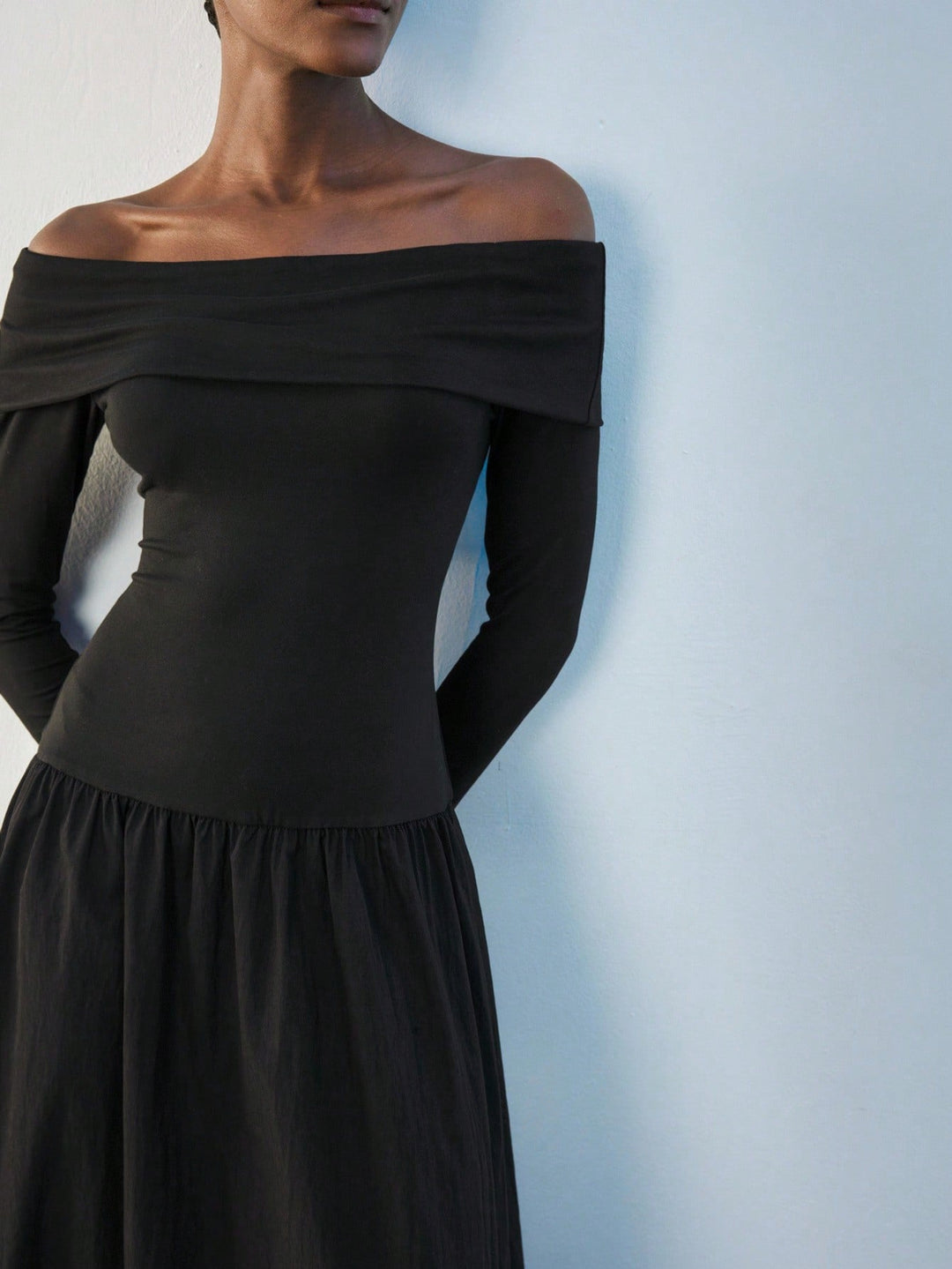 SHEIN maxi ruha, fekete