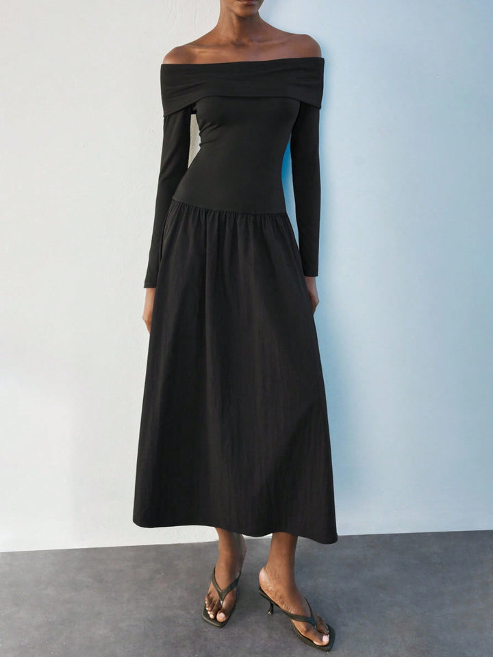 SHEIN maxi ruha, fekete
