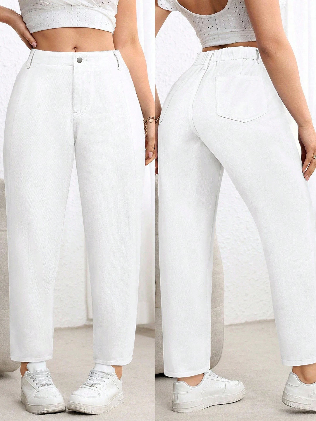 Jeans SHEIN, alb