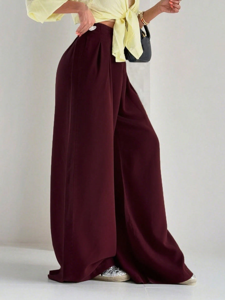 Pantaloni SHEIN, vișiniu