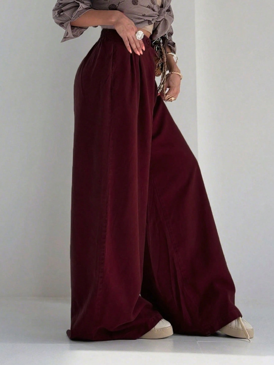 Pantaloni SHEIN, vișiniu
