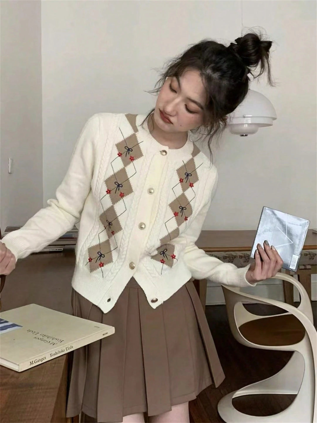 Cardigan SHEIN, crem