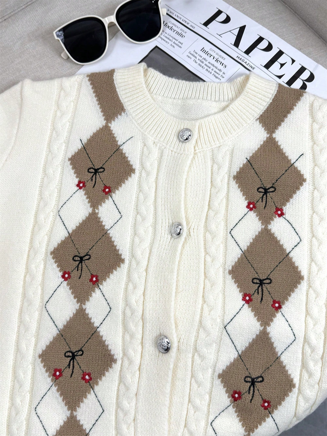 Cardigan SHEIN, crem
