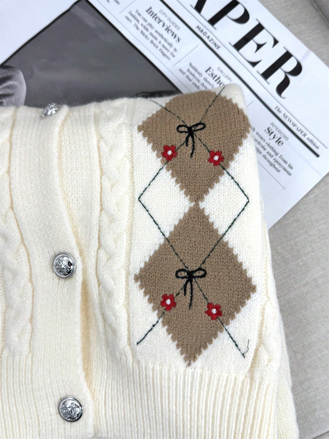 Cardigan SHEIN, crem
