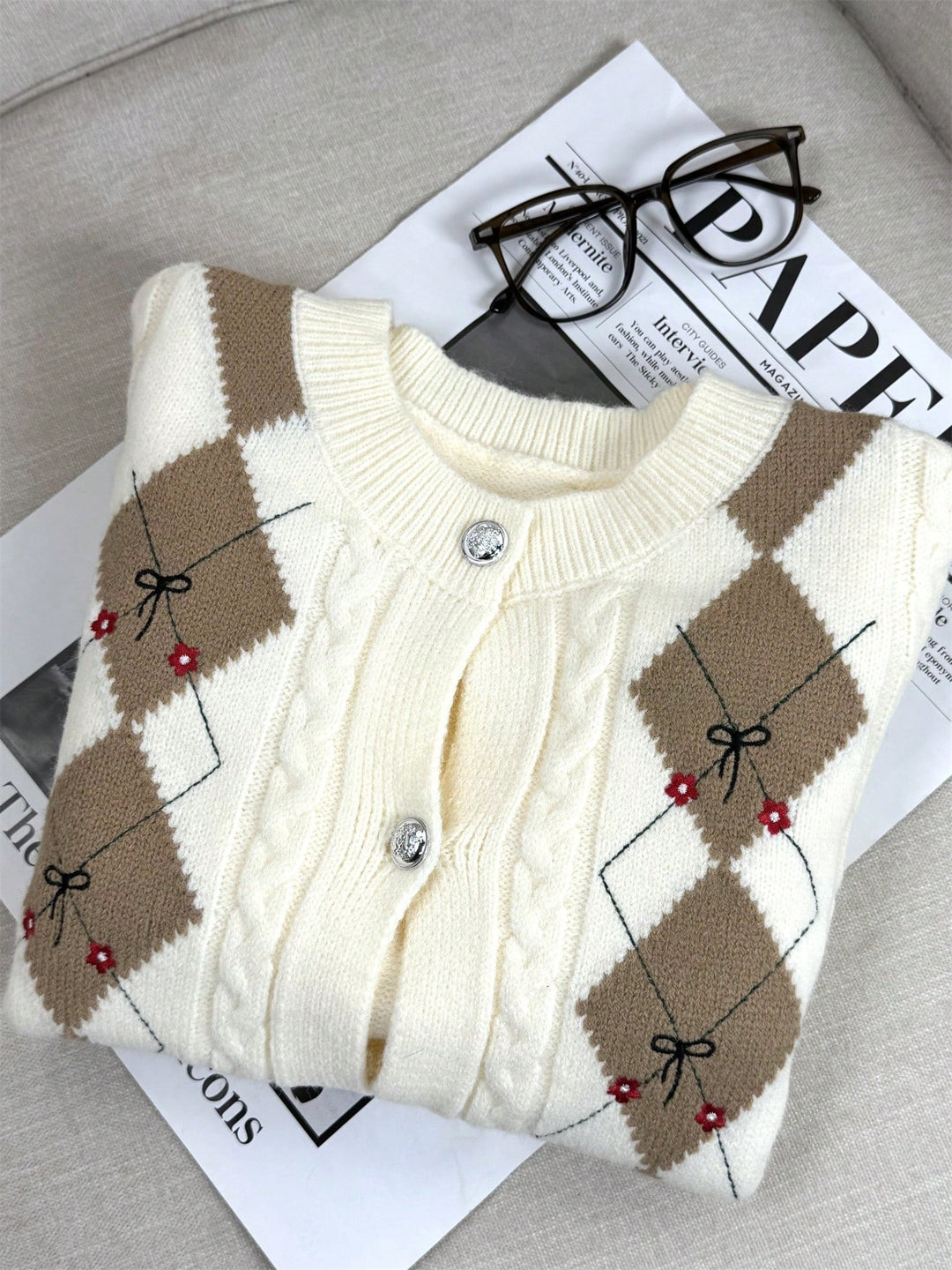 Cardigan SHEIN, crem