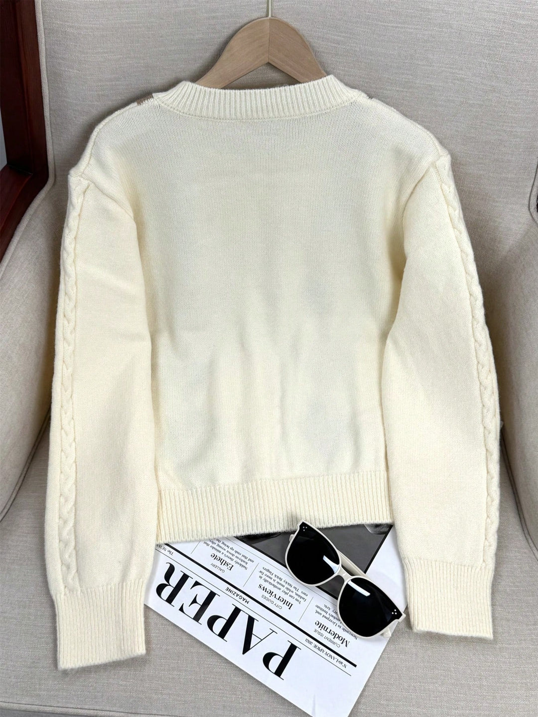 Cardigan SHEIN, crem