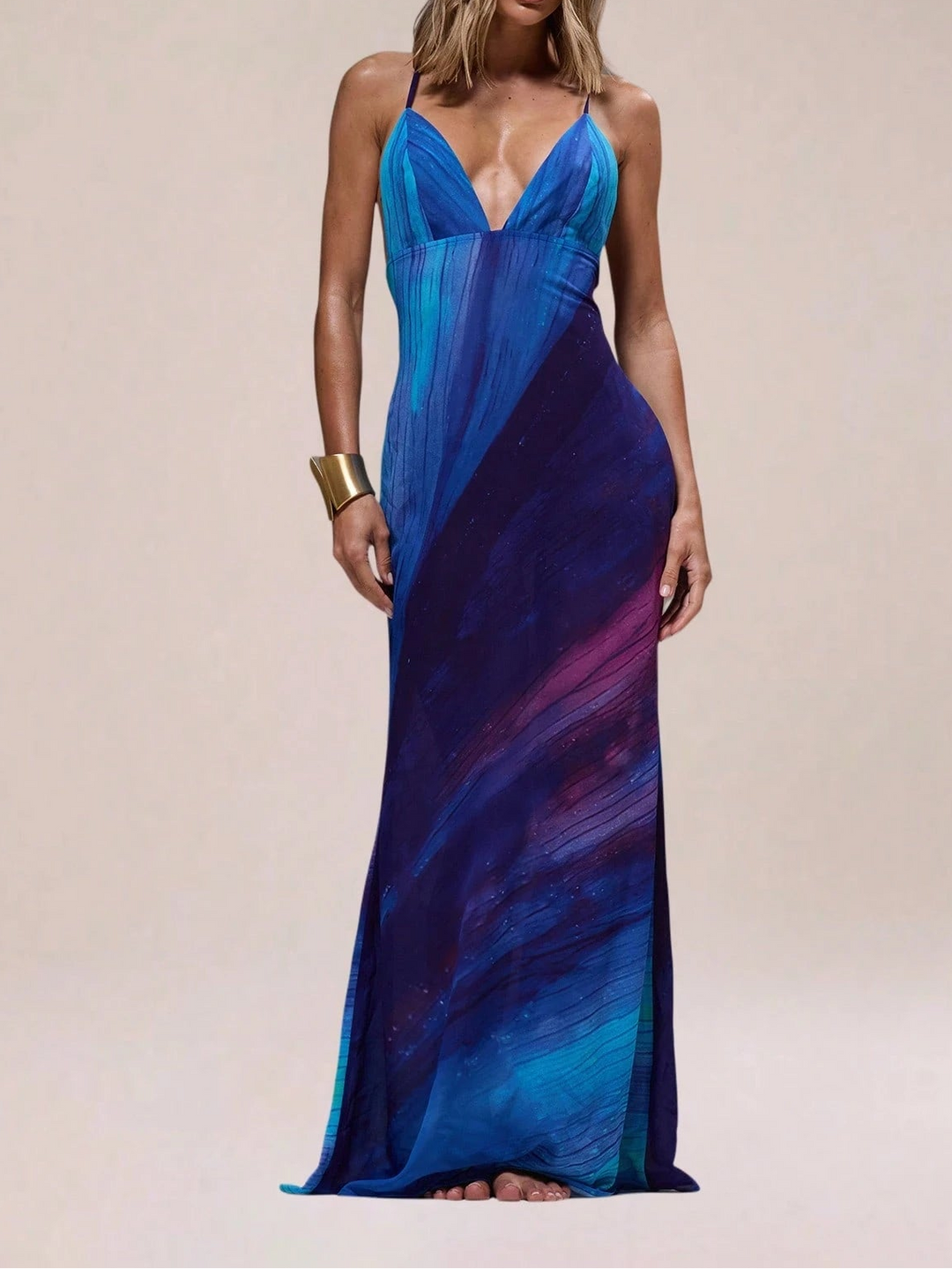 Rochie maxi Shein, mix culori