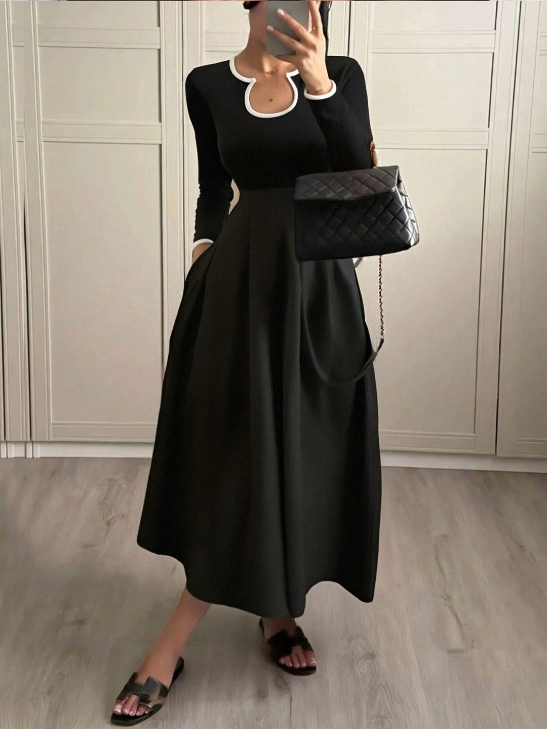 Rochie midi SHEIN, negru