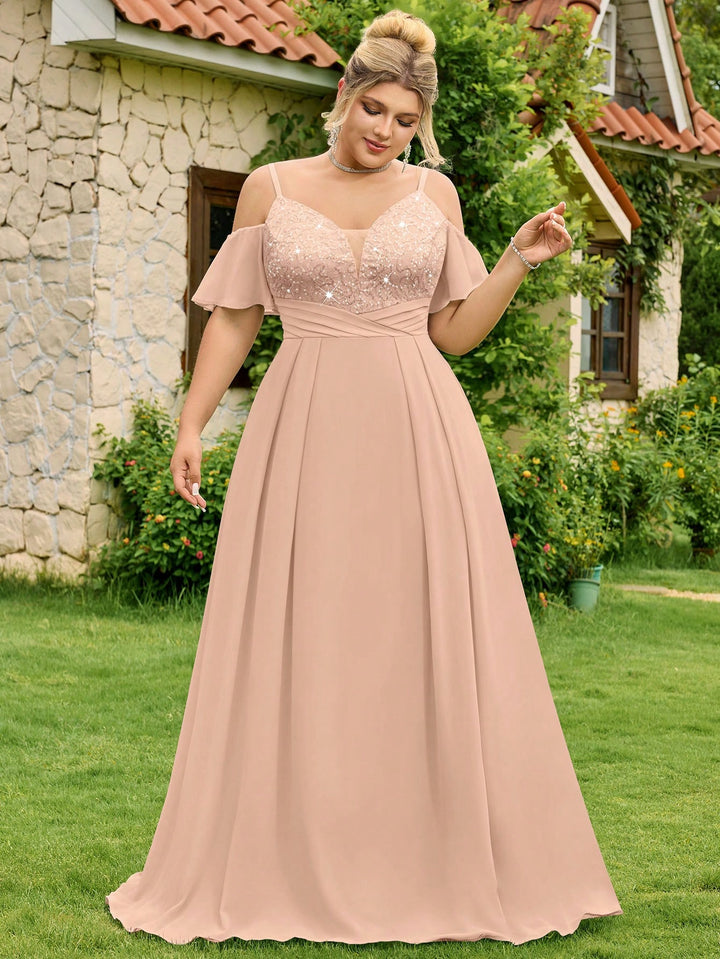 Rochie de ocazie SHEIN, crem