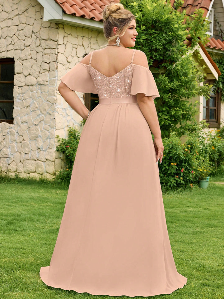 Rochie de ocazie SHEIN, crem
