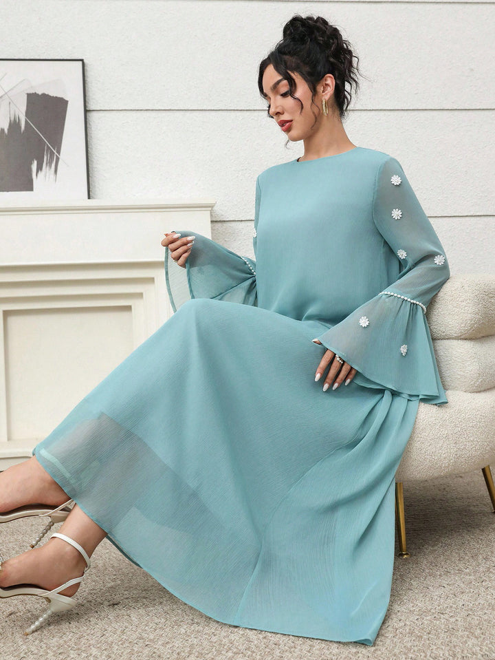 Set caftan și jalabiya SHEIN, albastru