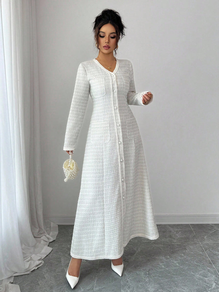 Rochie maxi SHEIN, bej