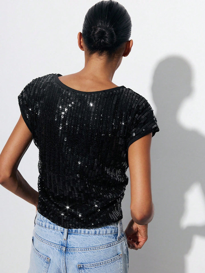 Top SHEIN, negru