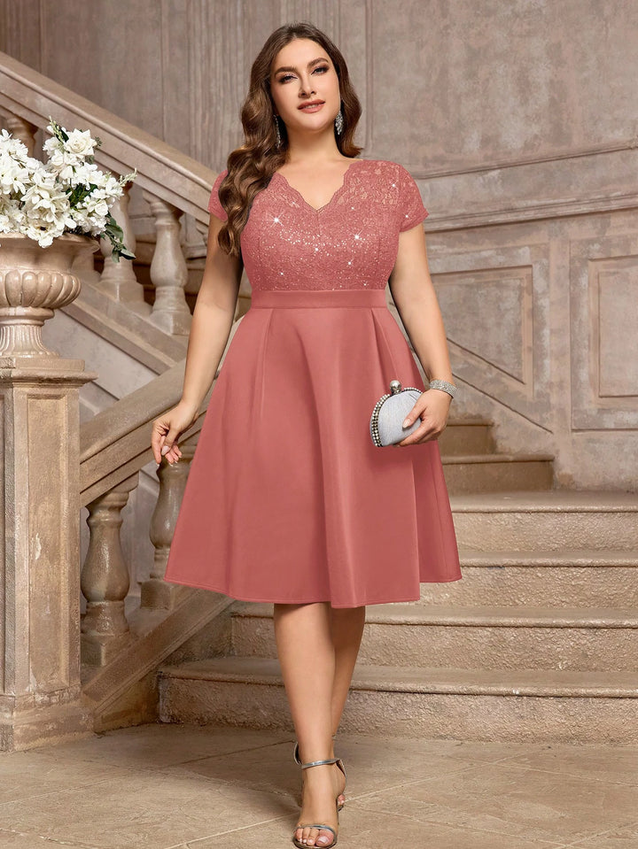 Rochie midi SHEIN, roz