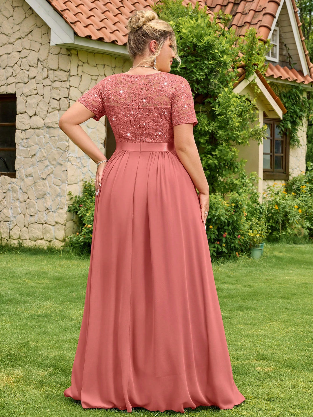 Rochie de ocazie SHEIN, roz