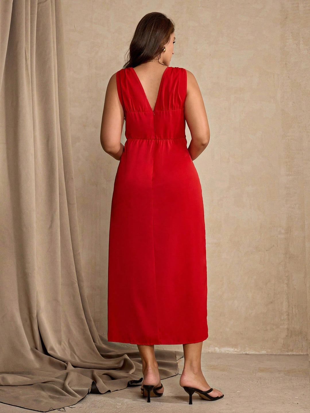 Rochie midi SHEIN, roșu