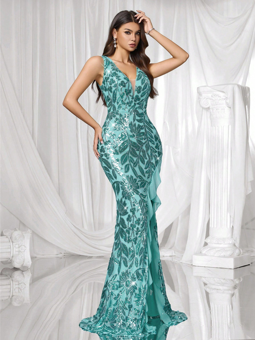 Rochie SHEIN, verde